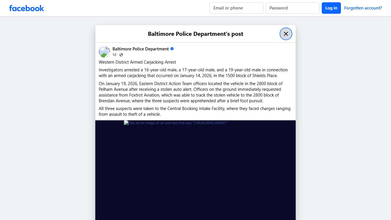 Western District Armed... - Baltimore Police Department | Facebook