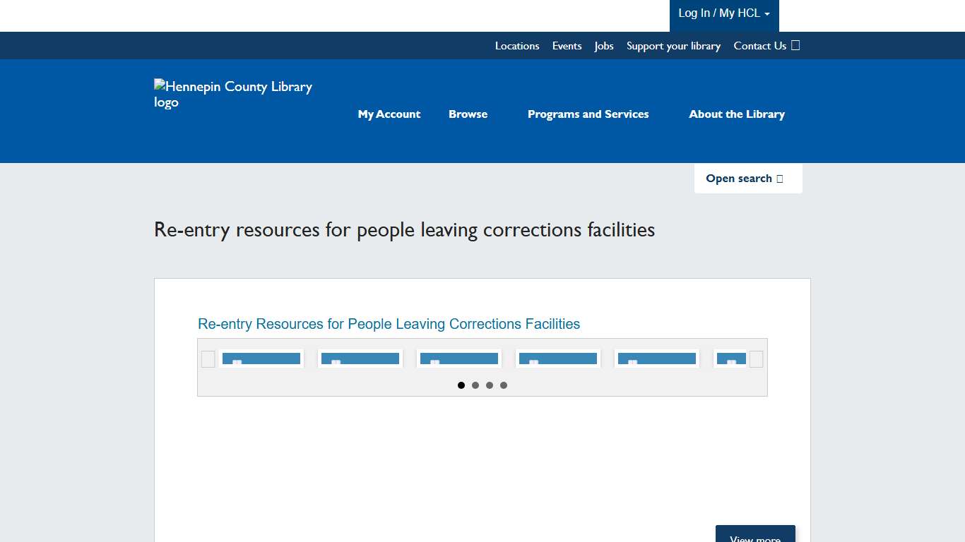 Re-entry resources for people leaving corrections facilities | Hennepin County